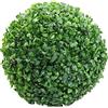 Greensen Palline di Bosso Artificiali per Giardino, Balcone e Interni - Palle Decorative Verdi in Plastica Realistiche a Forma di Foglie di Bosso, Ideali per Feste, Casa e Ufficio (40 cm)