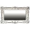 Lnxp Specchio barocco da parete in stile barocco, cornice con ornamento antico, 96 x 57 cm, rettangolare, colore bianco, nero anticato