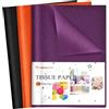 NACHLYNN 90 fogli di carta da regalo, 30 g/m², 35,6 x 50,8 cm, colore: nero, arancione, viola
