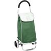 Virsus Carrello portaspesa 4533, capacità 45 Litri e 30 Kg, trolley richiudibile per la spesa in Alluminio e tessuto con 2 ruote e presa ergonomica in spugna, Vari Colori (Verde)