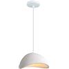 LIGKIN Lampada a Sospensione Creativo Ø20CM Paralume Lampadario in Pietra Simulata E27 Nordico Lampada da Soffitto Regolabile Lampadari per Camera da letto Sala da pranzo Soggiorno, Bianco