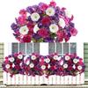 HHDESHSL Bouquet Fiori Finti per Decorazioni, 9 Mazzi di Fiori Artificiali in Plastica, Fasci di Fiori Artificiali per Esterni Resistente ai Raggi UV per Giardino Portico Corridoio Della Festa Decorazion