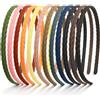 YEAMLTE Cerchietti Donna Sottili Fasce Capelli Minimaliste Colorate (12 Pezzi)