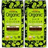 Radico Colour Me Organic - Tinta vegetale per capelli, mogano, 2 x 100 g