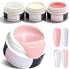 Chenzvora Gel Ricostruzione Unghie,Polygel Per Unghie,4 X15ml Builder Gel Unghie,Per Ricostruzione E Modellamento, Lunga Durata, Ideale Per Refill E Extension,Per Principianti E Professionisti