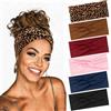 BELEVO 6 Pezzi Fascia Donna Capelli, Fascia Elastica Capelli Bandana Antiscivolo Da Donna Fascia Sportiva Adatto Per Corsa, Yoga, Palestra (Stampa leopardata, Tinta Unita)