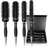 Corioliss Set 4 Spazzole Rotonde Professionali in Titanio 25-33-43-53 mm per Piega e Asciugatura con Phon - Brush Titanium Black Green