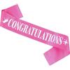 PATIKIL Congratulazioni Sash, Sash Compleanno per Donne Feste Compleanno Regina Matrimonio Laurea Lavoro Decorazione Kit Accessori, Rosso Rosa