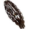 Generico Dreadlocks Extension con Elastico per Capelli, Trecce Boho con Perline e Ciondoli, Dreadlock Intrecciati a Mano per Intrecciare, Installazione Rapida per Festival, Viaggio & Giorno Giorno (C)