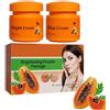 Generisch 2 pezzi di crema viso alla papaya per schiarire la pelle, 2-in-1 cura giorno e notte per schiarire la pelle, crema idratante anti-rughe, crema contro le lentiggini per tutti i tipi di pelle, 40 g