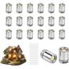 SEASJHBAY 20 mini lampade a LED bianco caldo, luci in miniatura, piccole luci a LED con 40 adesivi per illuminazione della casa delle bambole, mini luce LED in miniatura per decorazioni per feste, artigianato