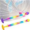 LLELEMAMO Pistola ad Acqua LED Effetto Fuochi d'Artificio per Bambini e Adulti, Blaster Luminoso a Pompa, Set Fucili Spara Acqua per Festa in Piscina Mare, Gioco Estivo Aperto Resistente (2Pcs-H)