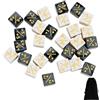 REBECCAGIBSON 28 Pezzi contatori cubi The Gathering Accessories, contatori Dadi d6, Dadi fedeltà Token, Nero, Bianco, con Sacchetti, per Giochi da Tavolo, riunioni di Famiglia, Incontri tra Amici