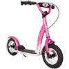 STAR SCOOTER Monopattino bambini 2 ruote da 5 anni | Scooter bambini 10 pollici con ruote grandi | Rosa & Bianco