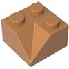 XYEIUGO 3046 Mattone Inclinato Tegola del Tetto Concava 2x2 45° 50 Pezzi GDS-721 compatibile con Lego Mattoncini da Costruzione Colore Chair moyenne foncée
