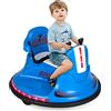 GYMAX Autoscontro Elettrico da 6 V per Bambini, Veicolo Elettrico con Telecomando, Rotazione di 360 Gradi, Luci a LED, 2 Modalità di Guida, Autoscontro per Bambini, 3-6 km/h (Blu)