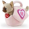 Trudi Gattino borsetta rosa cuori Animali peluche in Borsetta Fashion trasportabili. Idea regalo alla Moda | 12x17x26cm taglia XS Fashion Pets | modello 29716