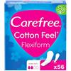 CAREFREE Salvaslip Cotton Feel Flexiform (5 x 56 pezzi), 100% traspirante, dona una sensazione di comfort, secchezza e freschezza, taglia normale