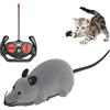 niCWhite Giocattoli per gatti con topo telecomandato giocattoli interativi in movimento per animali domestici