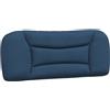 vidaXL Cuscino per testiera blu 100 cm in tessuto