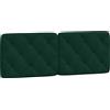 vidaXL Cuscino per testiera in velluto verde scuro 140 cm