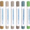 QUARKZMAN 6 Colori Sticks Riempitivi per Legno Crayon di Cera per Legno | Marrone Medio Grigio Blu Verde Erba Giallo Medio Marrone Medio Marrone Scuro, per Riparazione Mobili