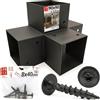 Lun Fix Connettore a X, 92 x 185 x 275 x 1,5 mm, in acciaio zincato e verniciato a polvere, con 10 viti 8 x 40 mm, per recinzioni in legno