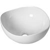 Barbottina Lavabo irregolare d'appoggio serie Lotus 40, (LxP) 38x38 cm, ceramica bianca