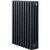 Monster Shop Radiatore Tradizionale a 4 Colonne 600 x 425 mm Riscaldamento Centrale Orizzontale Grigio Antracite Opaco in Acciaio al Carbonio con Staffe Kit di Fissaggio e Spazzola Pulizia