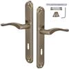 Kotarbau® Maniglia per porte interne BB Türklinke 72 mm Patina Maniglie per porte a piastra lunga Guarnitura per porta di stanza Serratura per porte interne Guarnitura per maniglia Classica