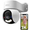 Imou 3K Telecamera WiFi da esterno, Visione Notturna a Colori, 5MP Telecamera Wi-Fi Esterno 360°, Tracciamento Intelligente, Rilevamento Umano/Veicolo，Modalità Privata, 2,4/5 GHz