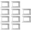 Generico 10 Pezzi Placca 3 Moduli per Scatola 503 Compatibile MATIX - Silver | Design Quadrato e Minimale, Superficie Antigraffio, Perfetta Aderenza al Supporto