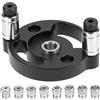 QWORK® Guida foratrice per lavorazione del legno, localizzatore fori in alluminio, posizionatore di perforazione con boccole 3/4/5/6/7/8/9/10 mm