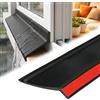 BOYIFEIJIE Striscia parapioggia autoadesiva flessibile per finestre, guarnizione in gomma impermeabile per finestre, porte e balconi contro l'ingresso dell'acqua (nero, 5,5 cm x 3 m)