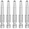 QUARKZMAN 5 Pezzi Punta Torx 1/4 Aste Esagonali TT27 Testa Magnetica 2 Lunghezza Punte Cacciavite Acciaio S2 5 Punti Sicurezza Per Lavori Di Riparazione Cacciavite Elettrico