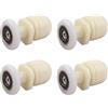 Qikuver Rotelle per la Porta Della Doccia, 4 Pezzi Bastone di Rame Rotelline per Rulli Box Doccia Ricambi, per Porte Scorrevoli Doccia Cuscinetti Rullo, Rullo per Porta in Vetro per Doccia (27MM)