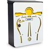 Alubox Scooter Cassetta Postale Mia con Sportello, Multicolore