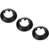 PATIKIL 3pz Coperture Copri Tubi per Tubo Acqua 40mm Rosetta Termosifoni, Copricalorifero Termosifone Plastica Accessori Termosifoni per Tubi Riscaldamento Scudo Collare Parete, Nero