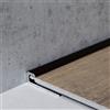 PROVISTON | Profilo di finitura e di chiusura | Alluminio | 30 x 5 x 1000 mm | Bronzo scuro | Profilo a incastro | Listello di chiusura | Profilo per pavimento
