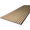 PROVISTON Pannelli murali 3D acustici 2400 x 561 x 19 mm Pannelli in legno MDF impiallacciati in colore Rovere Naturale con supporto in fleece