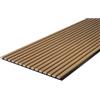 PROVISTON Pannelli acustici 3D da parete 2400 x 600 x 21 mm, lamelle in legno MDF impiallacciato di colore teak, base in pile come materiale di supporto
