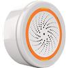 A2ZWORLD Sirena Allarme Smart ZigBee 3.0, APP TUYA e Smart Life, 5V 1A, 68x68x33mm, IP20, Notifiche App, Allarme Sonoro e Luminoso