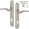 Kotarbau Maniglia per porte interne PZ, Türklinke 90 mm in satin, guarnitura per porta a piastra lunga, serratura per porta interna, guarnitura per maniglia con ingresso a cilindro Classico