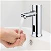 Tongdejing Rubinetto automatico del sensore touchless del bagno, rubinetto del lavandino del bagno alimentato a batteria in ottone con movimento a mani libere del bagno con scatola di controllo