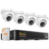 Anlapus H.265+ Kit Videorveglianza Esterna 2MP FHD 1080P, DVR 8CH 500GB, Rilevamento IA Persone & Veicoli, Avviso Istantaneo & APP 0, Sorveglianza Domestica 24/7, Telecamera Cupola Bianca