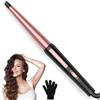MogaWave Ricciacapelli Conico 3-25 Mm, Ferro arricciacapelli Professionale In Ceramica Per Capelli Lunghi, Ferro da Riccio A Doppia Tensione
