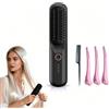 Dyiouxin Spazzola Lisciante per Capelli Senza Fili, Mini Spazzola Lisciante per Capelli, Piastra Portatile Senza Fili 3 Temperature (160-180-200℃), ideale per i viaggi e l'uso quotidiano,Schwarz