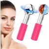 CGBE 2 Pezzi Facial Ice Globes, Globi di Ghiaccio per Viso Occhi e Collo, Massaggio Ice Roller in Acciaio Inossidabile Con Liquido Antigelo all'interno, Riducono il Gonfiore e Le Occhiaie, Rosa