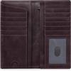 VISOUL Portafoglio Lungo in Vera Pelle con Copertina per Libretto Degli Assegni per Uomo, Bifold Portafoglio Alto per Contanti e Carte di Credito con Blocco RFID-Caffè
