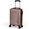 Valigeria.shop Trolley 10 kg Valigia Rigida Bagaglio a Mano 52x32x19 cm 4 Ruote Doppie Rimovibili Girevoli 360° Guscio in ABS Leggero e Resistente Unisex per Viaggi in Famiglia e Lavoro Offerta Mod.1152 (Bronzo)